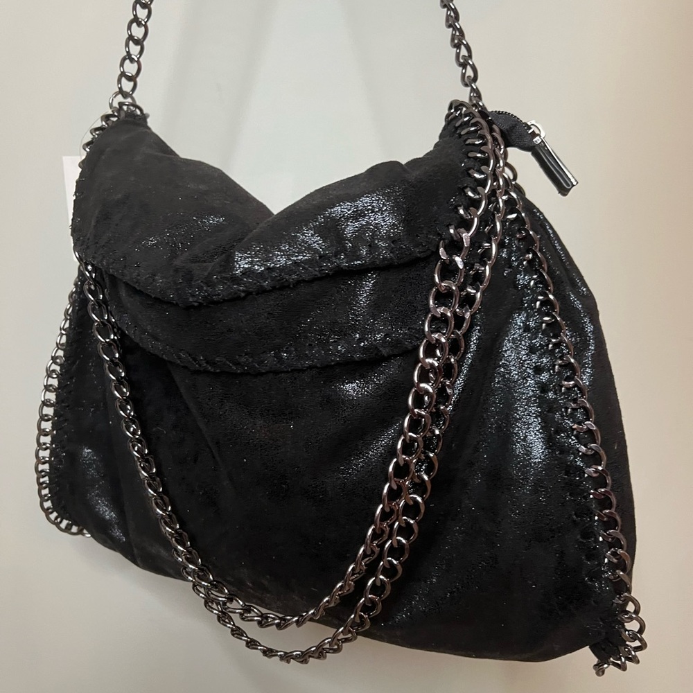 Black shoulder bag. Handmade in Italy!